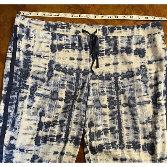 Lucky Brand Pants Women Large XXL Blue White Tie Dye Lightweight Soft Sleepwear - Picture 4 of 7